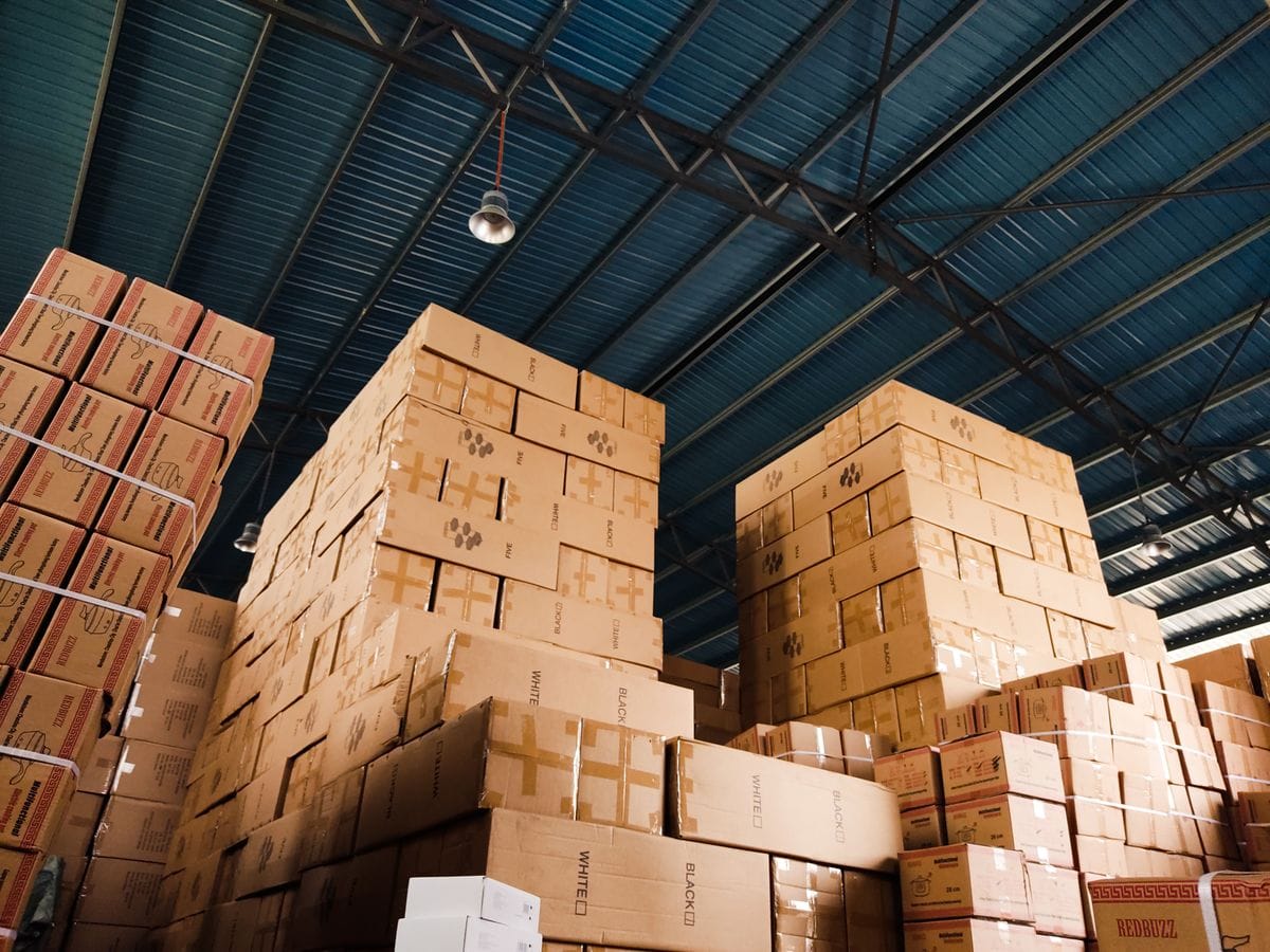 Espresso equipment ready to ship in a warehouse